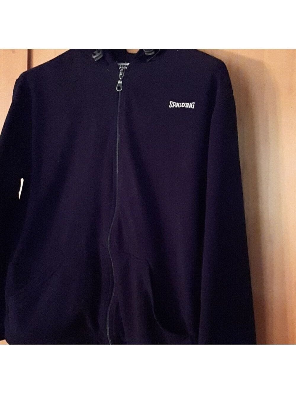 Men  Black Spalding Activewear Hoodie